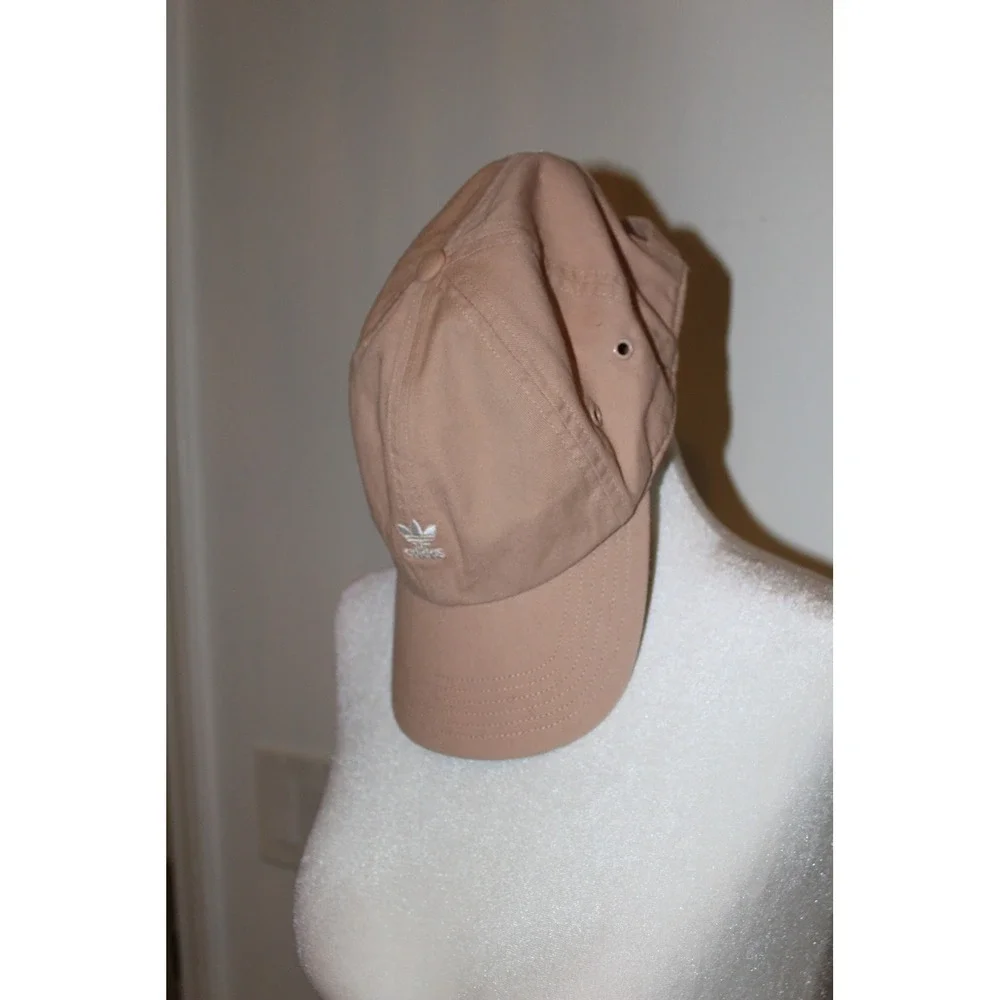 Adidas Originals Women Relaxed Strapback‎ Hat Blush Pink Cotton Trefoil Logo Cap